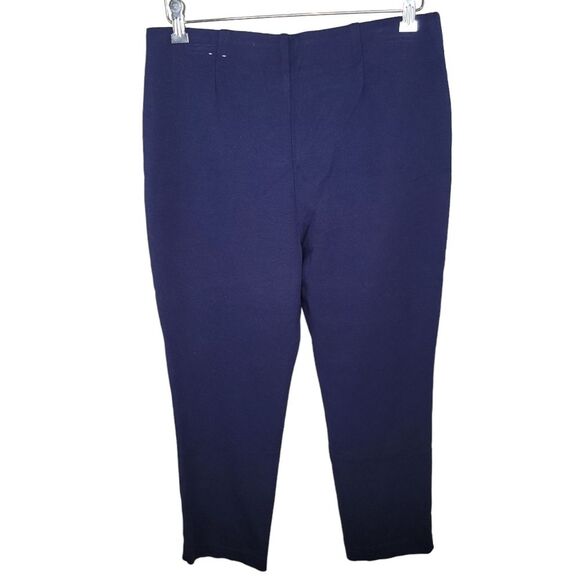 Chico's ZENERGY Seamed Knit Crop Pants Navy Blue Size 1 (Medium) - Picture 2 of 6